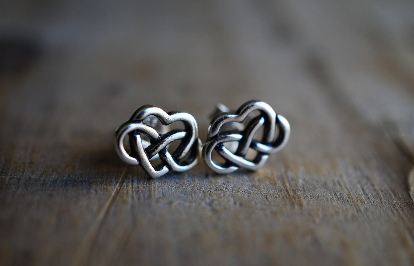 Sterling Silver Infinity Heart Earrings * Stud earrings * Mother earrings * Heart Love jewelry