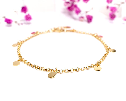 Gold Filled Disc Bracelet * Boho Bracelet
