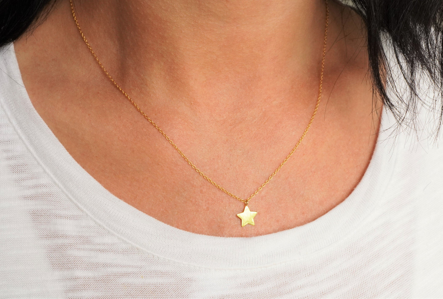 Silver star necklace * Gift for her  * Star necklace
