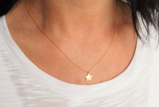 Silver star necklace * Gift for her  * Star necklace