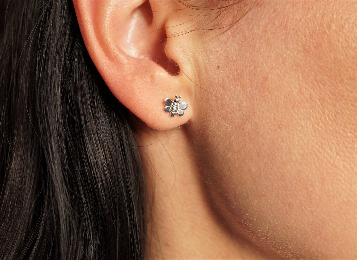 Sterling Silver Butterfly Earrings Stud  * Celtic Symbol * Butterfly jewelry