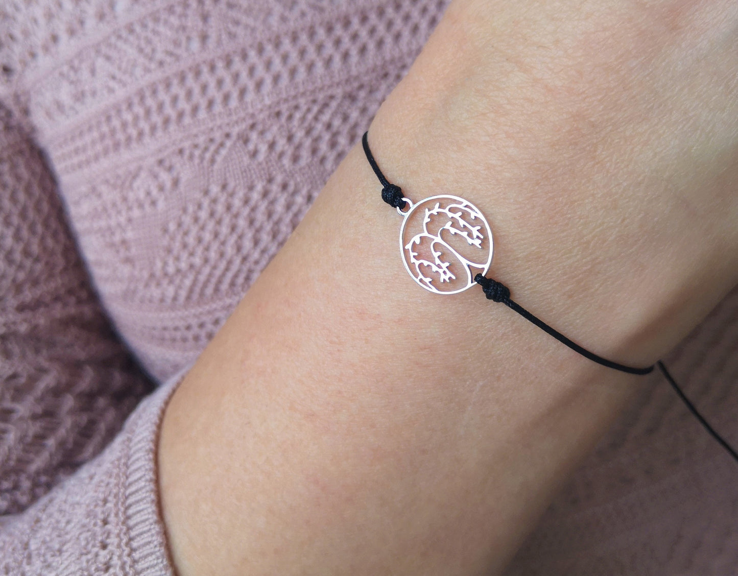 Willow Tree Sterling Silver Dainty Cord Bracelet * Feminine * Layered Bracelet * Gift for her