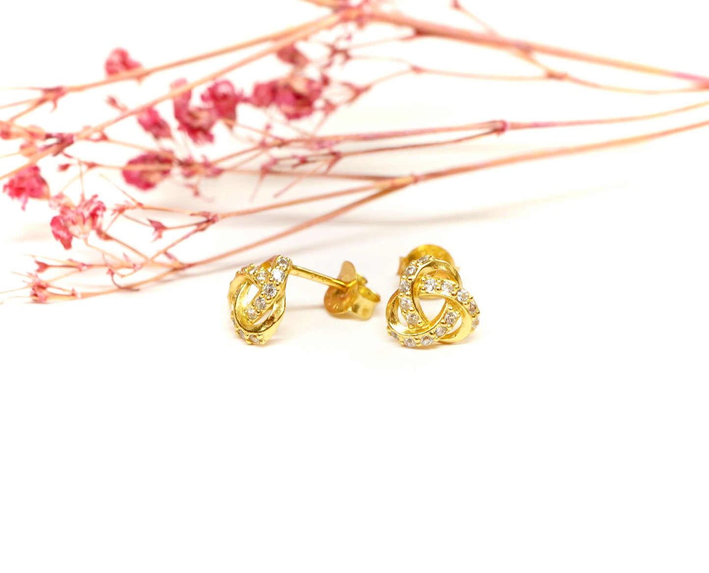 Small Sterling Silver Knot Stud * Knot Earrings *