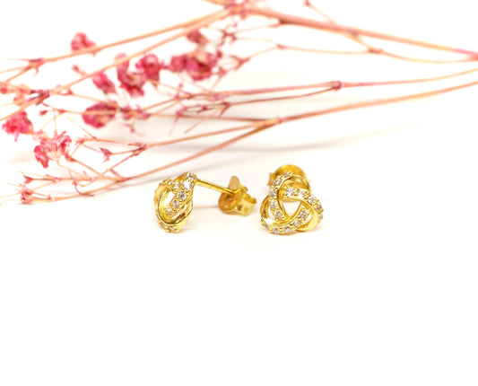 Small Sterling Silver Knot Stud * Knot Earrings *