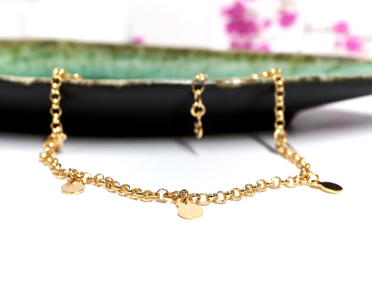 Gold Filled Disc Bracelet * Boho Bracelet