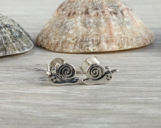Sterling Silver Snail Ear Stud * Gift for her