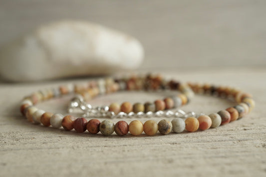 Agate Necklace * Earth colour necklace * Multicolour necklace * Layered necklace