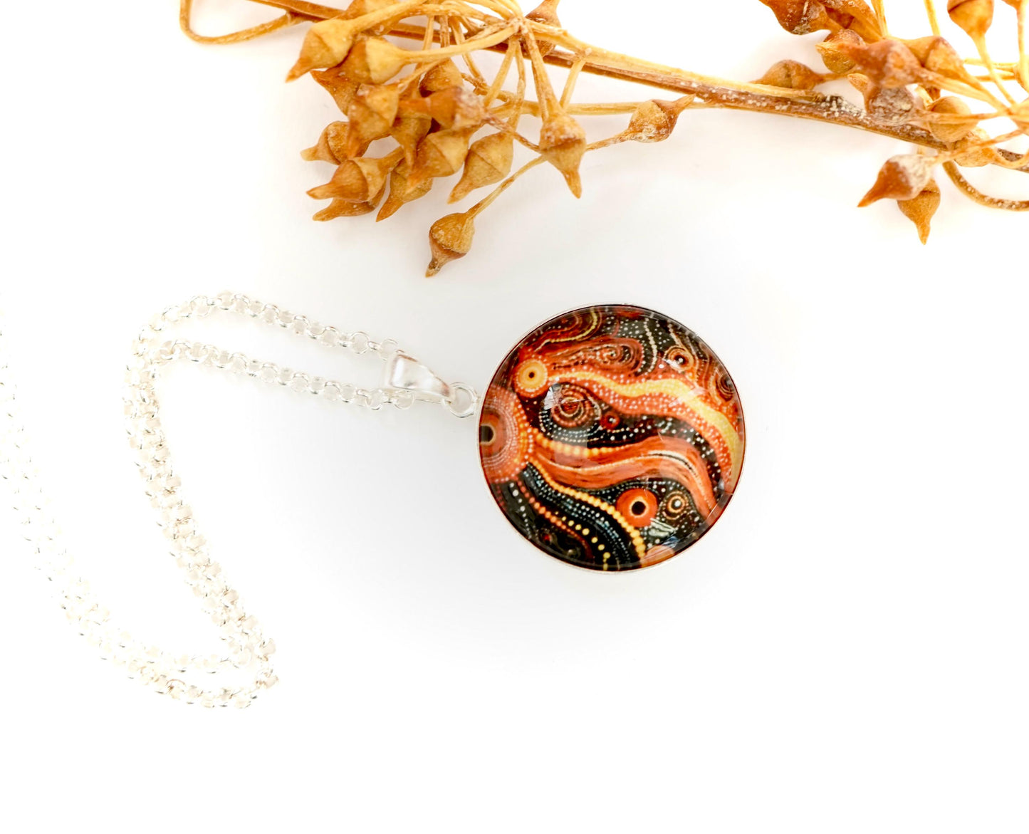 Colourful Sterling Silver Necklace * Gift for her* Pendant necklace