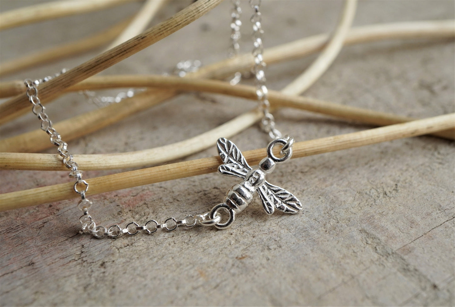 Bee Sterling Silver Dainty Bracelet * Layered Bracelet * Bee fan * HoneyBee * Gift for her