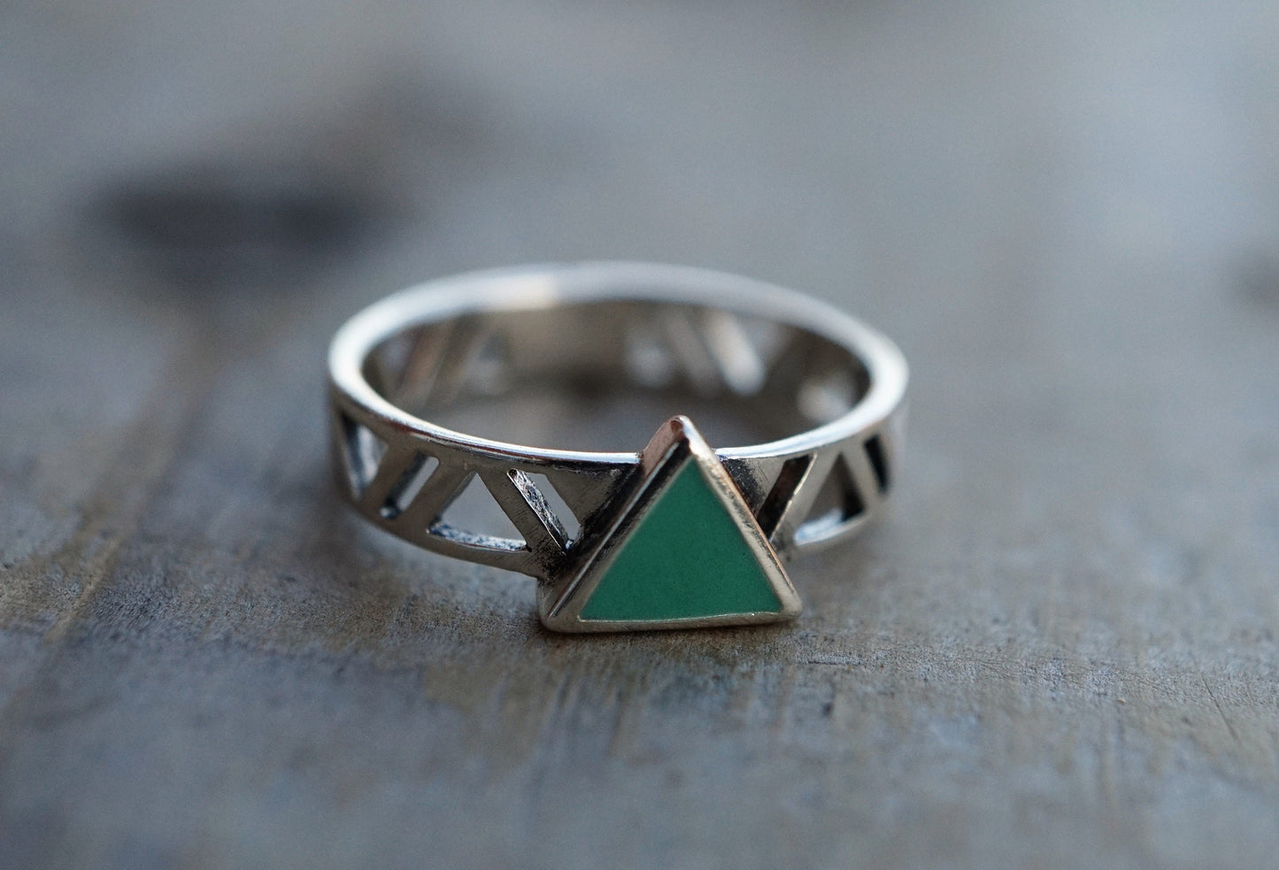 Triangle Sterling Silver Ring, Boho ring L, N, P /6, 7, 8 Chic, Gift for her,  Boho jewelry