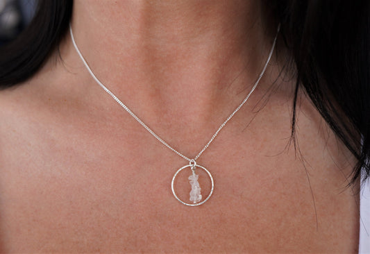 Moonstone June Sterling Silver Necklace * Birthstone of June * Gift for her * Feminine * Bridesmaid Gift