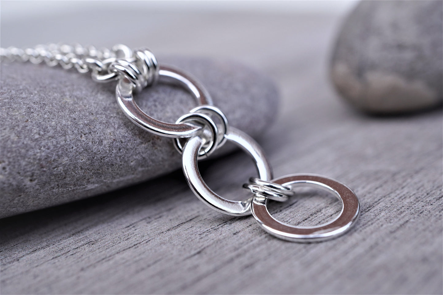 Stunning Circle Sterling Silver Necklace