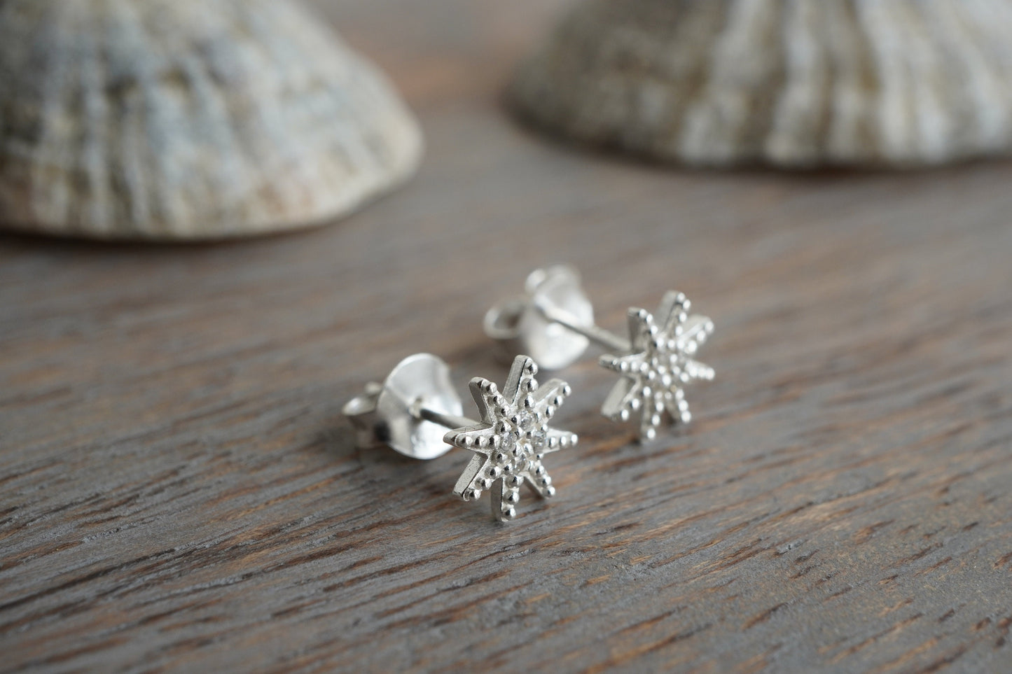 Star Stud Sterling silver * Gift for her * Star earrings * Shiny stud earrings