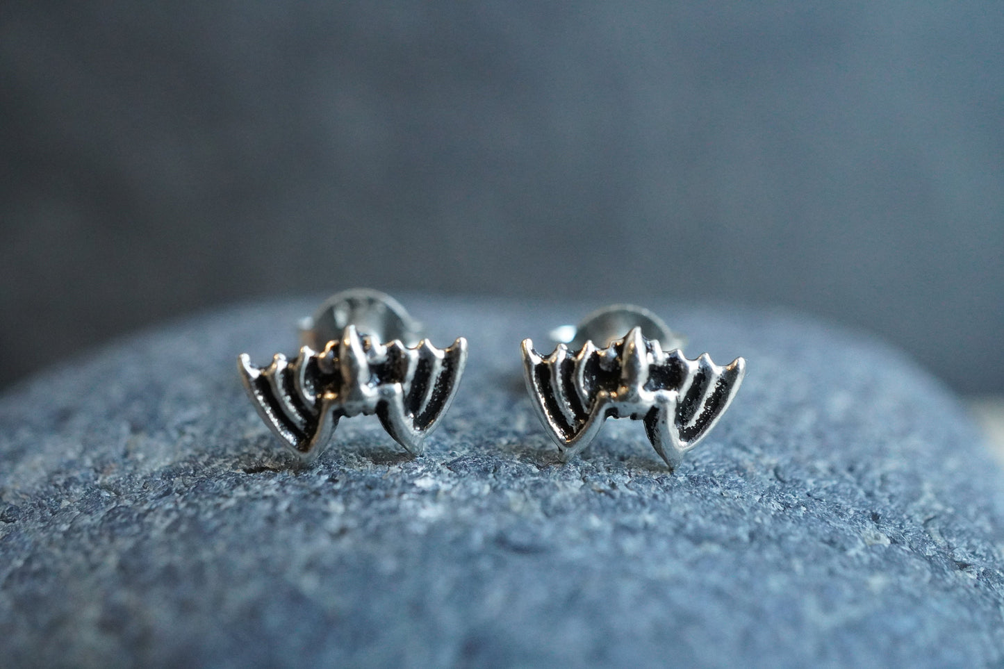 Small Bat Ear Stud * Sterling silver * Gift for her