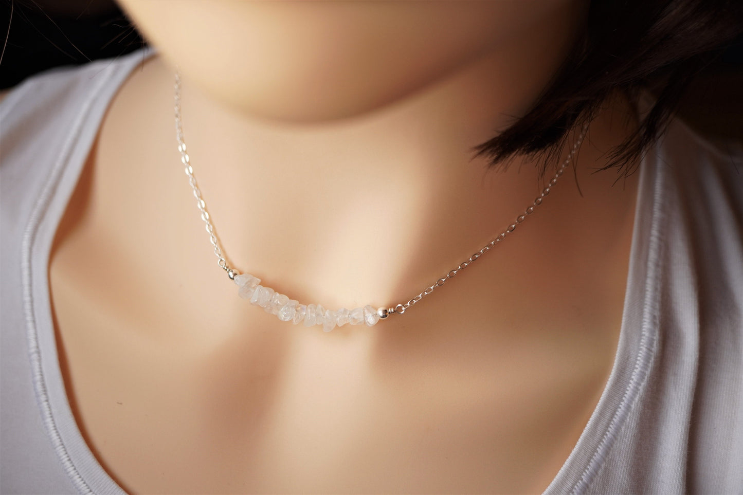 Moonstone June Gift Sterling Silver Necklace * Birthstone of June * Gift for her * Feminine