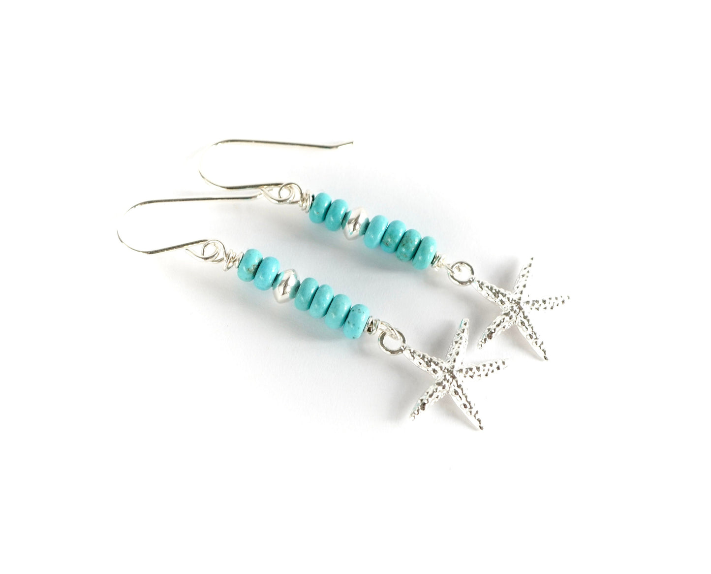 Starfish Sterling Silver Earrings * Summer jewellery * Nautical Earrings *