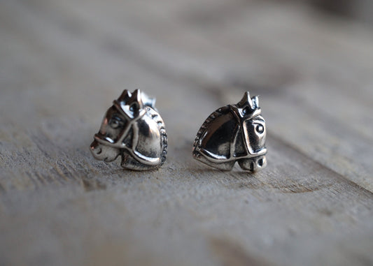 Sterling Silver Horse Stud Earrings * Stud earrings * Horse jewelry * Gift for Horse fan