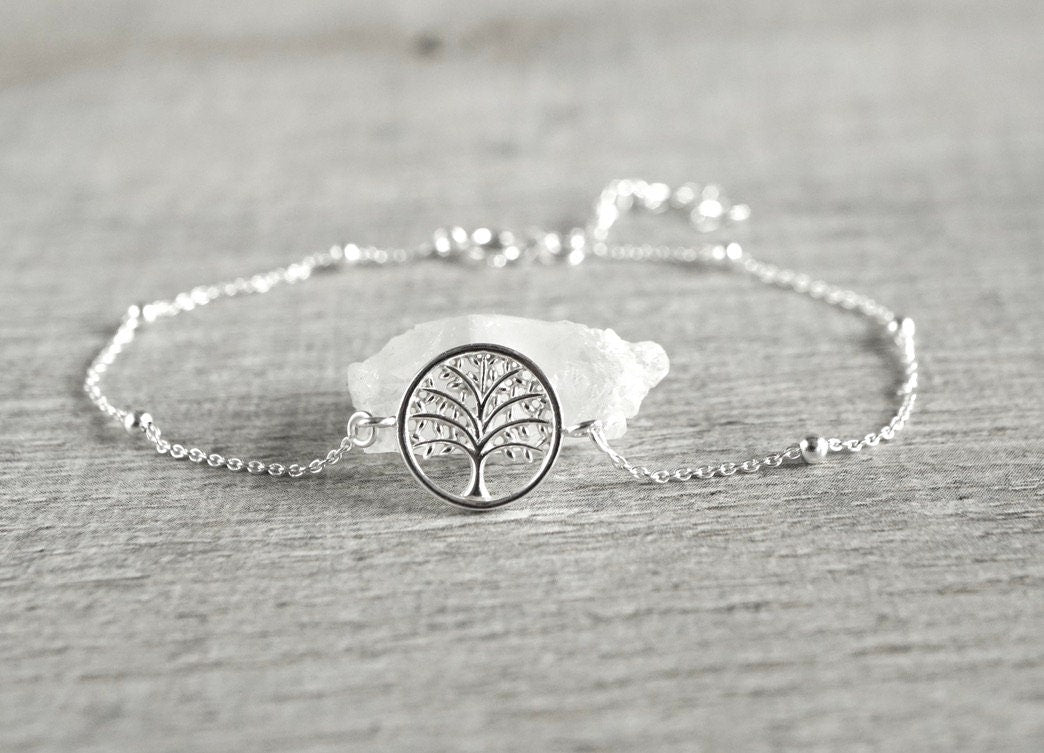 Dainty Tree of Life Sterling Silver Bracelet * Gift For Her *