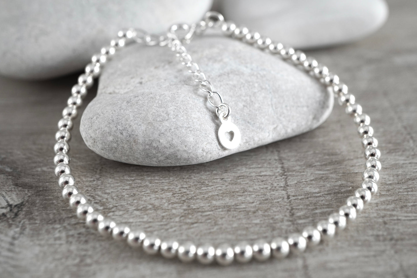 Sterling Silver Bead Bracelet * Beaded bracelet * Gift for her * Feminine