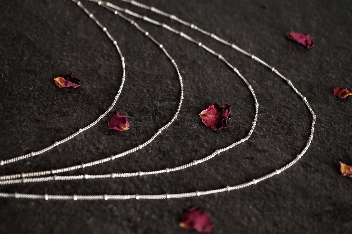 Satellite Sterling Silver Necklace * Pendant chain * Feminine * Layered necklace * Dainty necklace