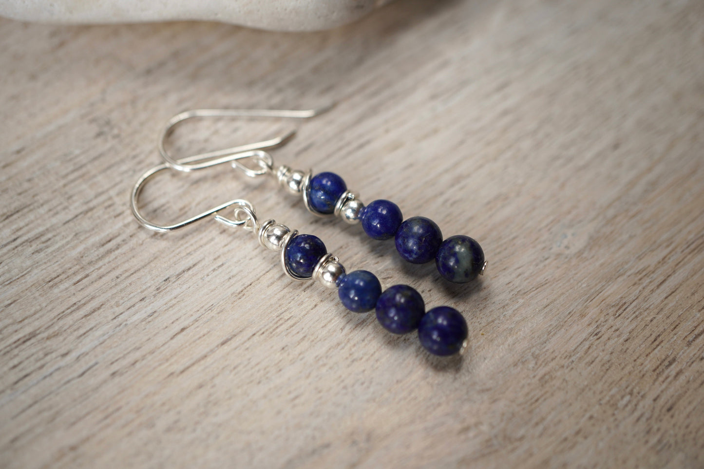 Lapis lazuli Sterling Silver Earrings * September Birthstone * Dainty earrings * Gift for her * Feminine * Talisman stone