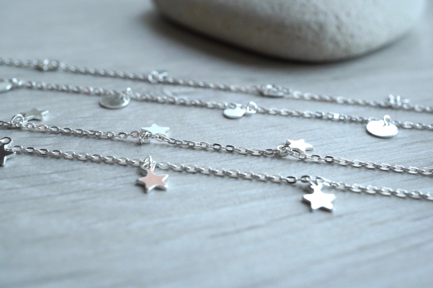 Delicate Silver Disc Necklace * Boho necklace * Gift for her * Feminine * Sterling Silver