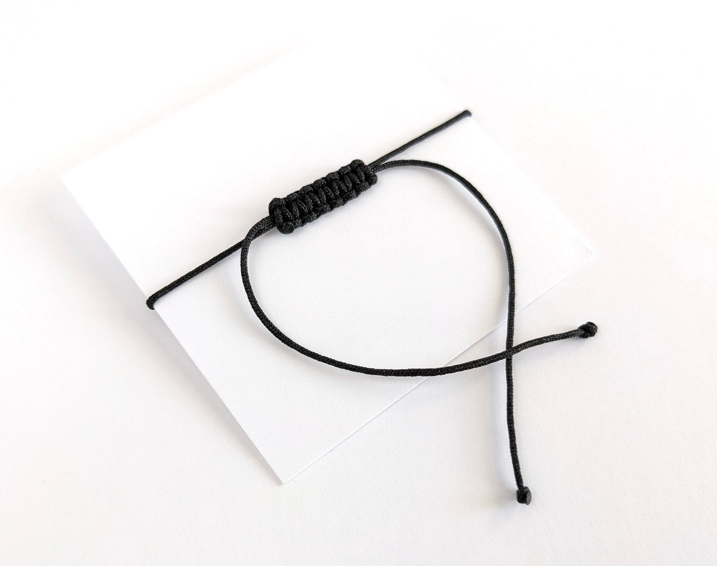 Silver Heart Black Cord Bracelet * Sterling Silver * Friendship bracelet * Love*