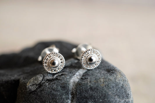 Filigree Small Stud Sterling Silver * Feminine jewellery * Gold stud * Boho stud