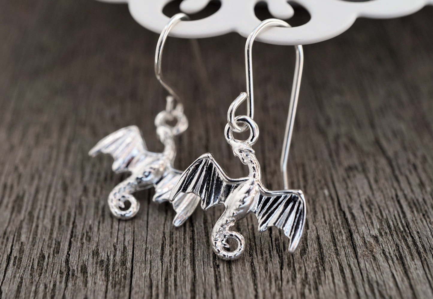 Sterling Silver Dragon Necklace * Fantasy jewelry* Dragon jewellery* Celtic symbol