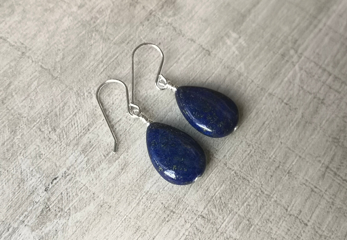 Lapis Lazuli Gemstone Drop Earrings * Lapis earrings * Gift for her * December Birthstone