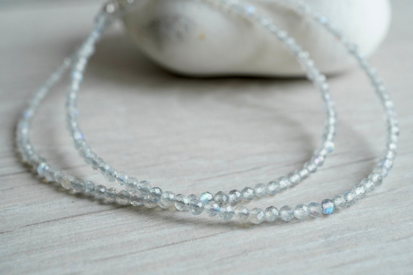 Dainty Labradorite Faceted Necklace * Stone Jewellery * Gift for her * Feminine *