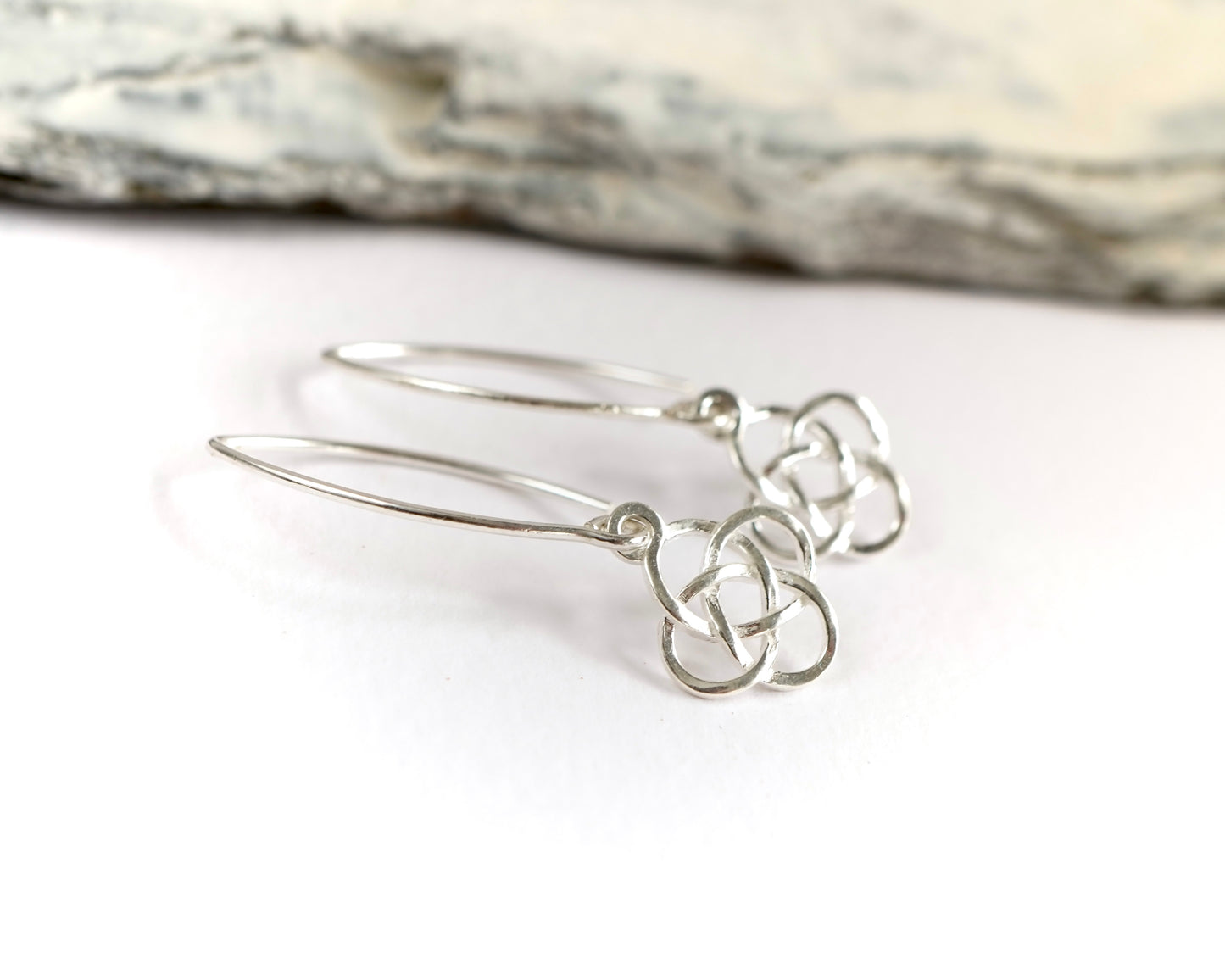 Sterling Silver Celtic Knot Long Earrings * Celtic Jewellery * Knot Earrings  * Irish jewelry