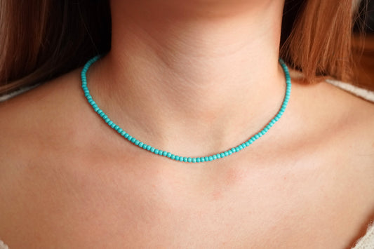 Turquoise choker necklace * Boho choker * Summer jewellery * Bohemian necklace * Layered necklace