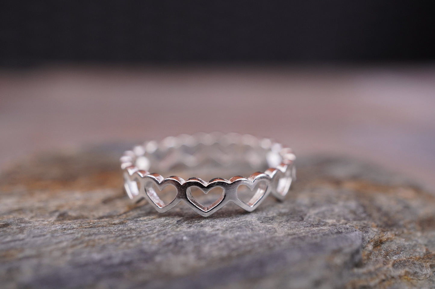 Hearts Sterling Silver Ring  * Gift for her * Heart jewellery