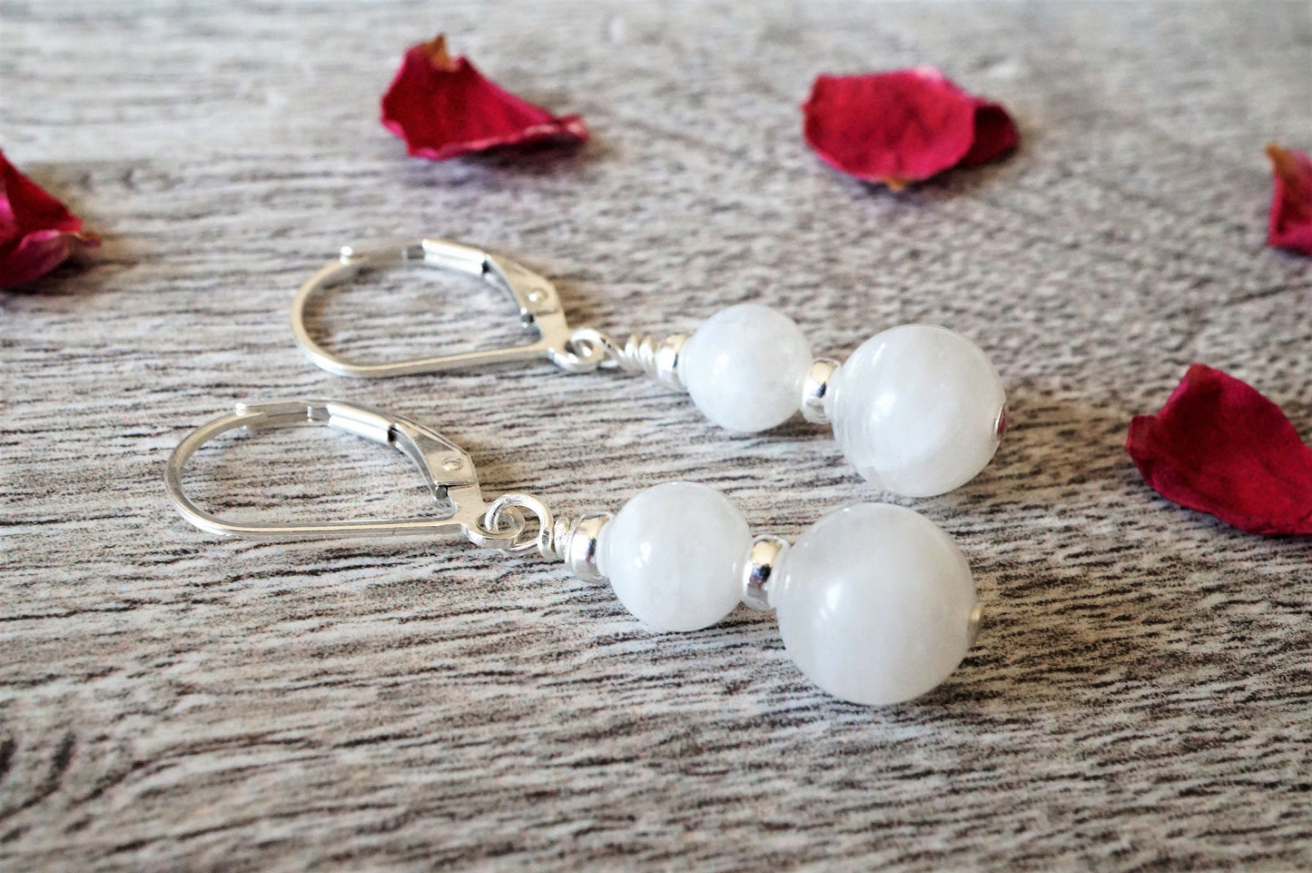 Moonstone Sterling Silver Earrings * June Birthstone Gift * Moonstone jewelry