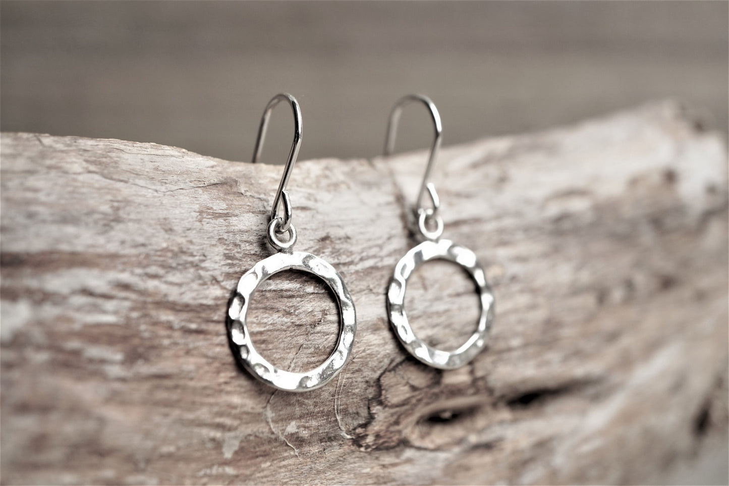 Sterling Silver Circle  Earrings * Gift for her * Hollow circle
