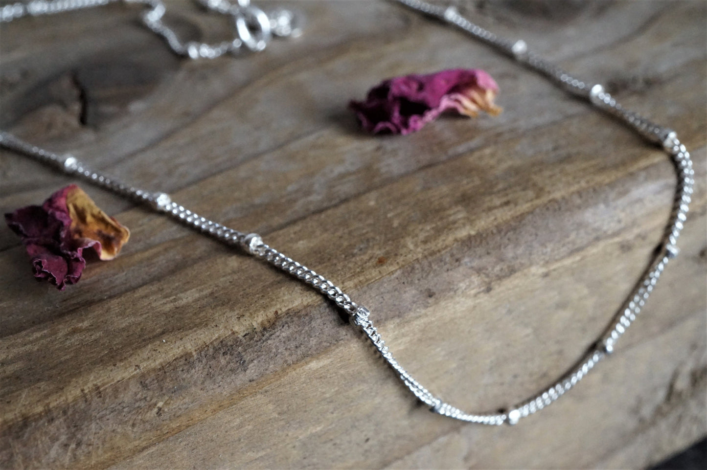 Satellite Sterling Silver Necklace * Pendant chain * Feminine * Layered necklace * Dainty necklace