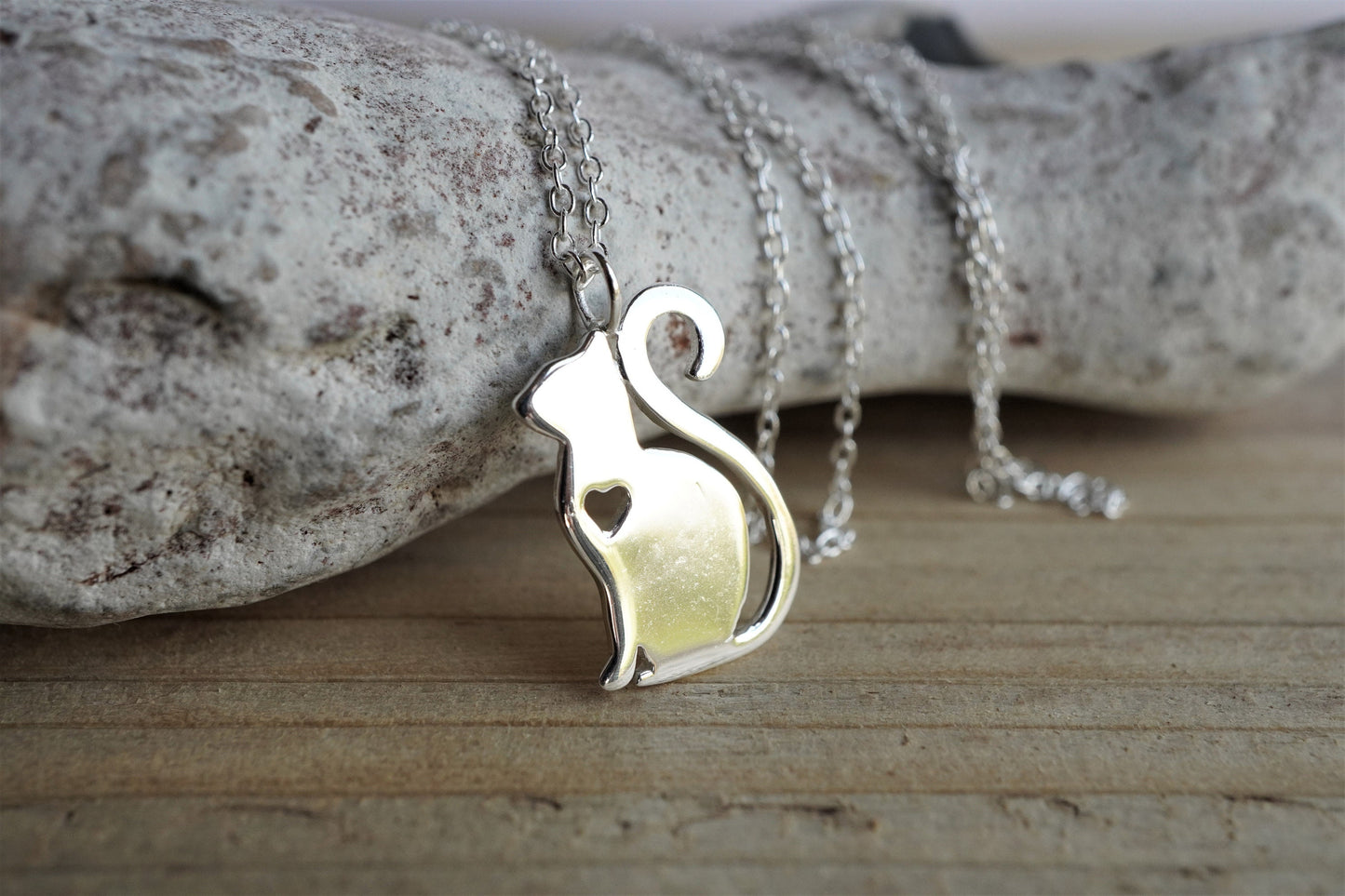 Cat Sterling Silver Necklace * Cat Fan * Gift for her