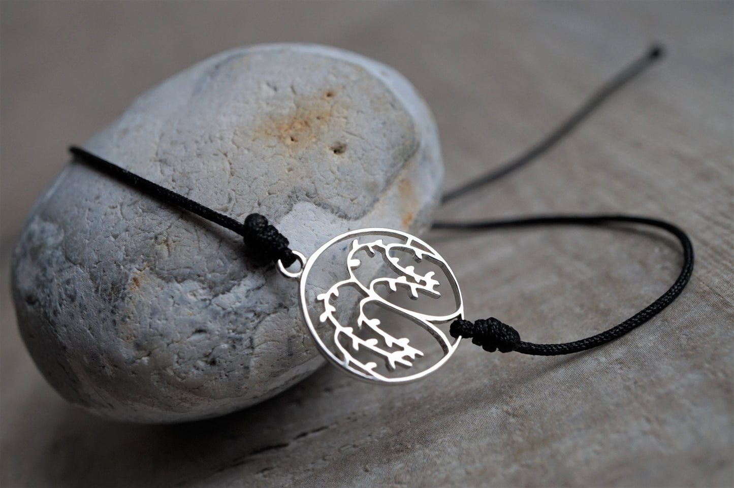 Willow Tree Sterling Silver Dainty Cord Bracelet * Feminine * Layered Bracelet * Gift for her