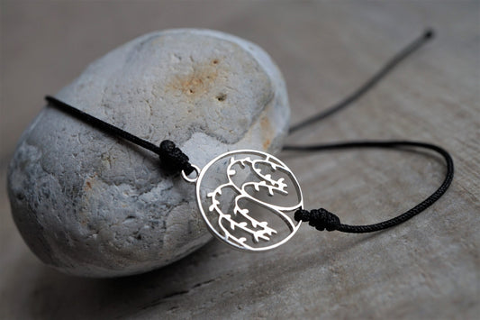 Willow Tree Sterling Silver Dainty Cord Bracelet * Feminine * Layered Bracelet * Gift for her