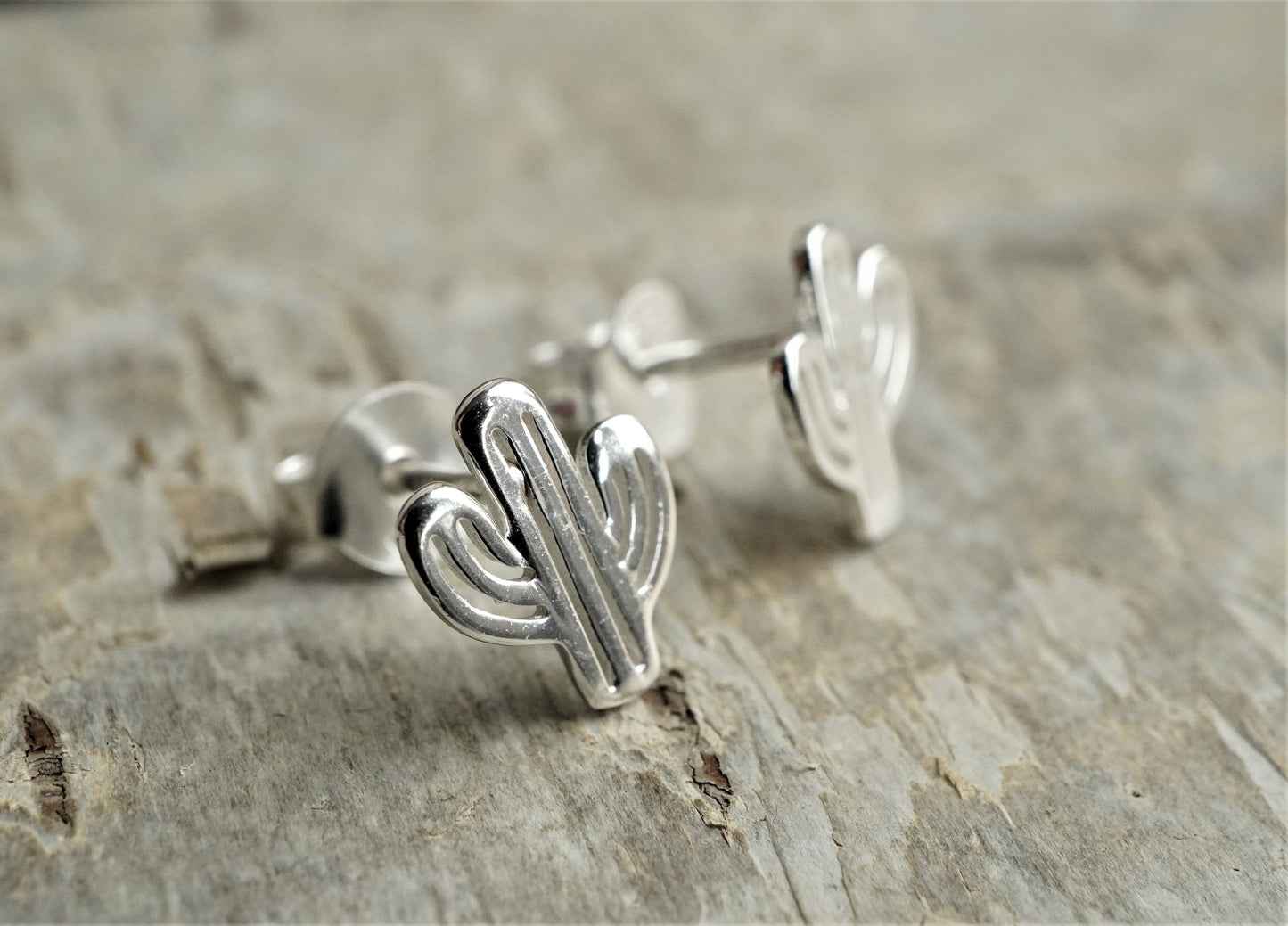Sterling Silver Cactus Stud * Cactus jewelry * Summer stud * Cactus fan