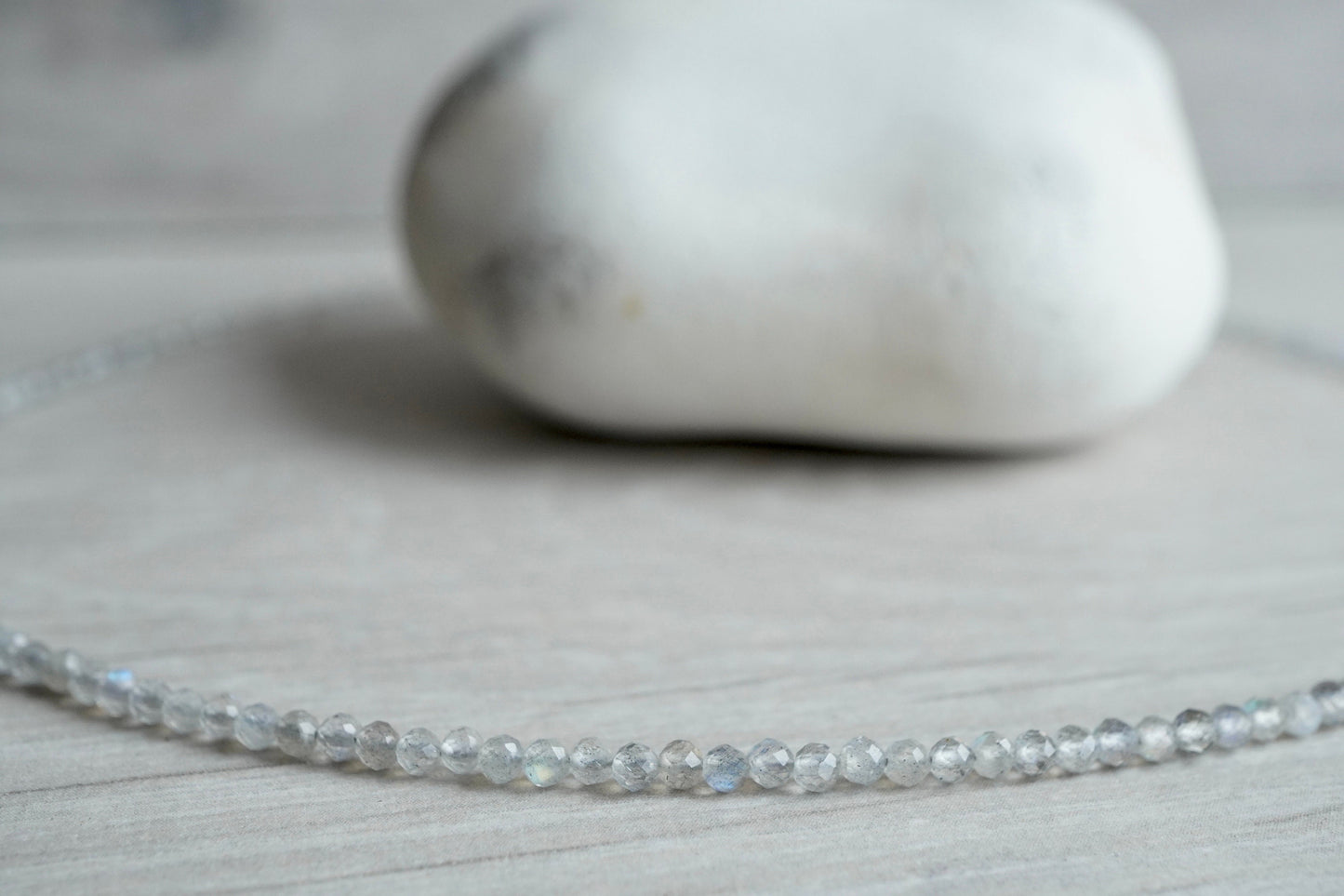 Dainty Labradorite Faceted Necklace * Stone Jewellery * Gift for her * Feminine *