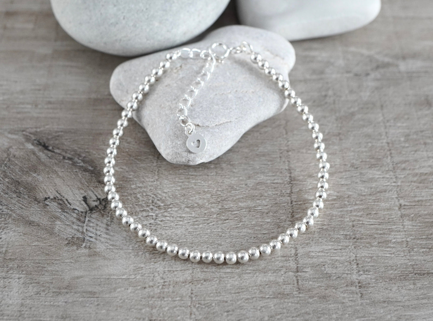 Sterling Silver Bead Bracelet * Beaded bracelet * Gift for her * Feminine