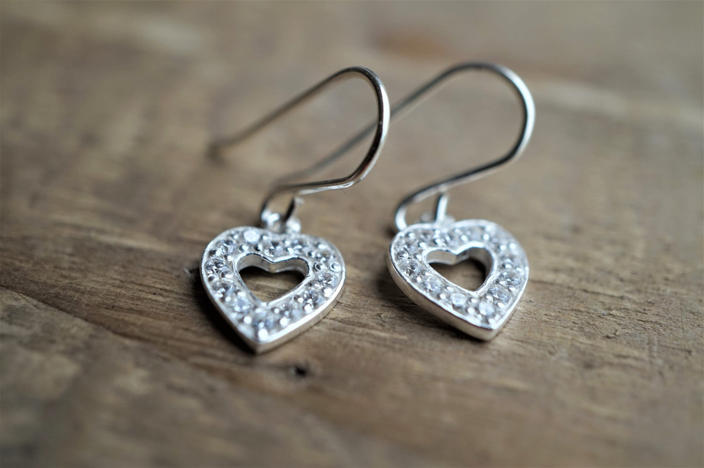 Sterling Silver Zirconia Star/Heart Earrings * Star jewellery * Heart gift