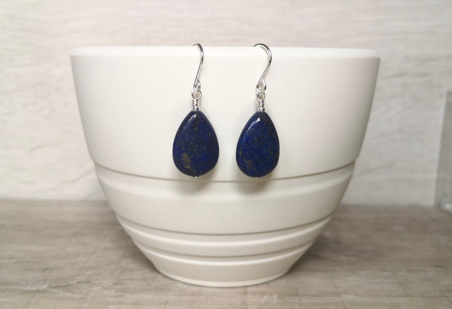 Lapis Lazuli Gemstone Drop Earrings * Lapis earrings * Gift for her * December Birthstone