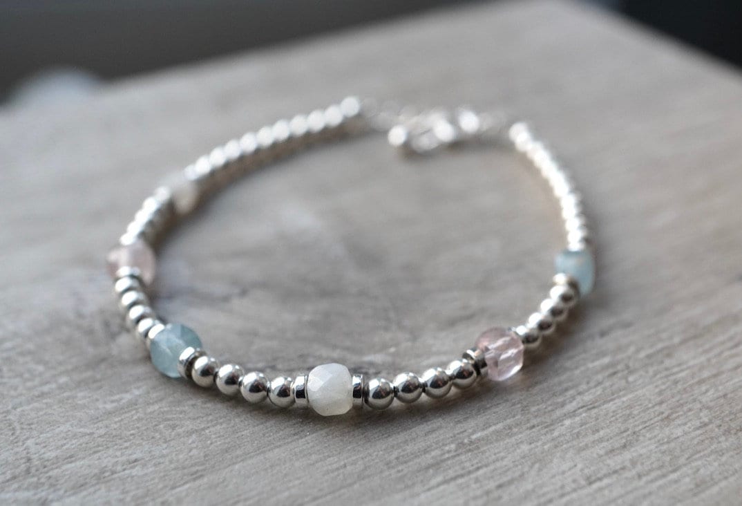 Fertility Bracelet * Sterling Silver Beaded Bracelet * Gift for her * Feminine
