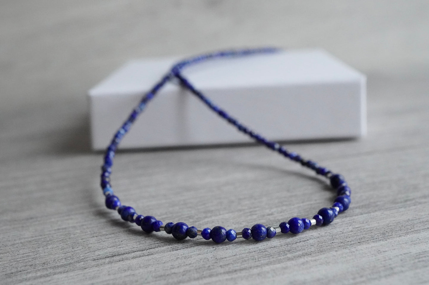 Dainty Lapis Lazuli Sterling Silver Necklace * September Birthstone * Layered necklace * Gift for her * Feminine jewellery