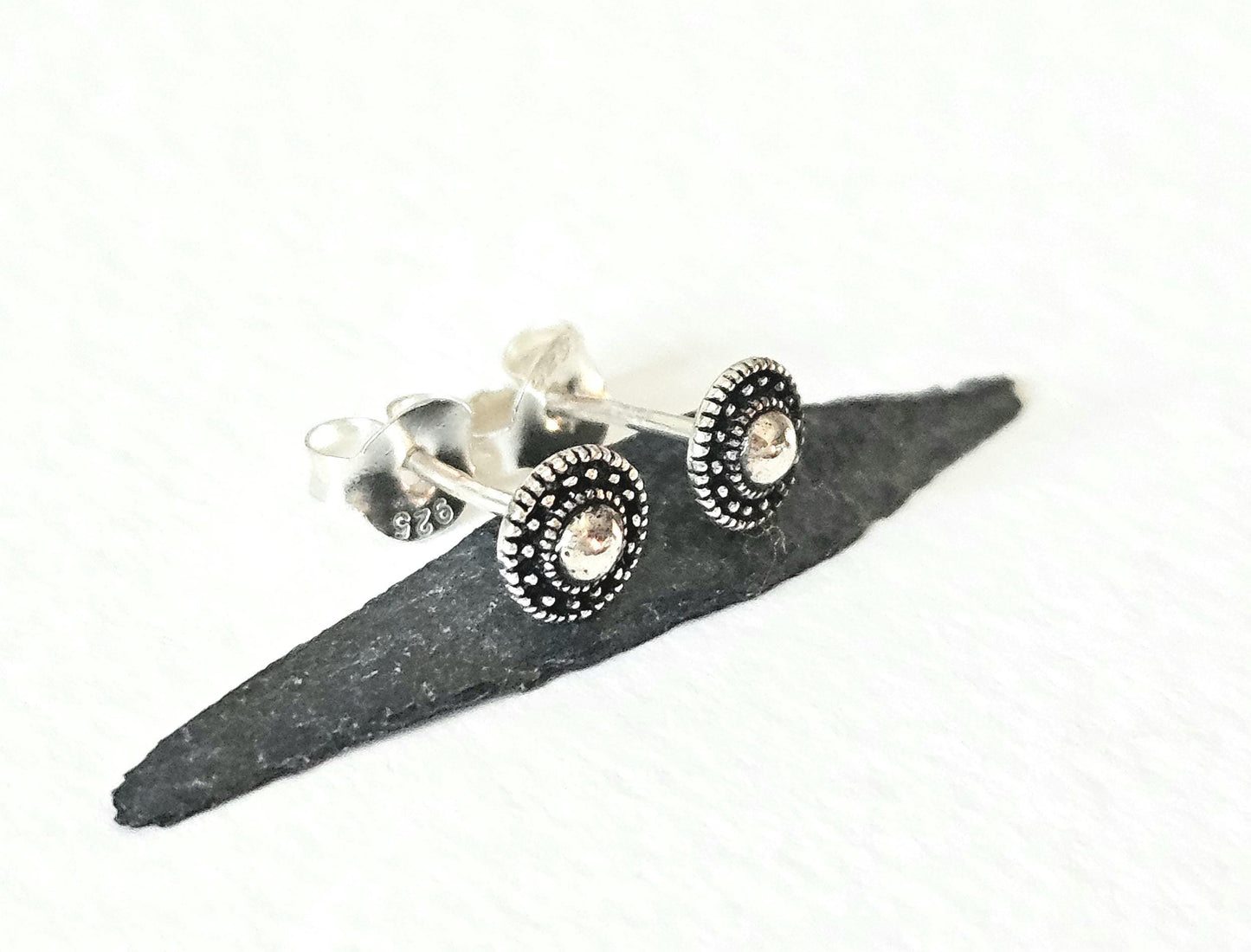 Gold Filigree Small Stud Sterling Silver * Feminine jewellery * Gold stud * Boho stud