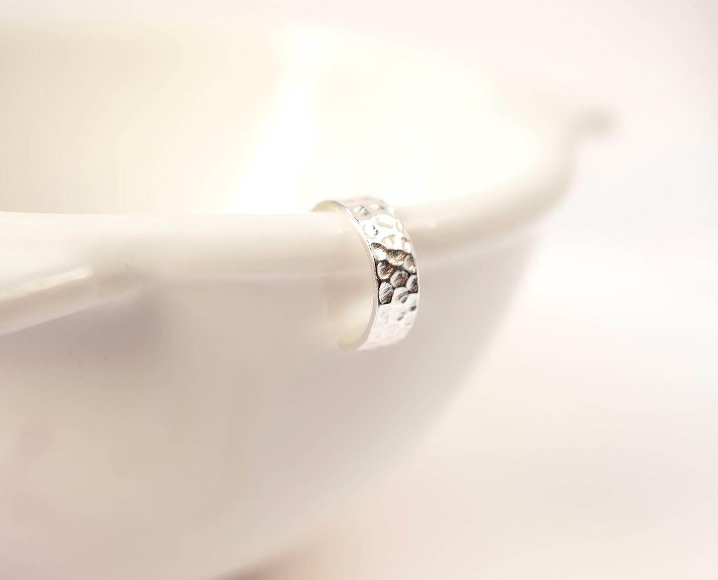 Sterling Silver Hammered Half Hoop Stud Earrings, Tribal earrings