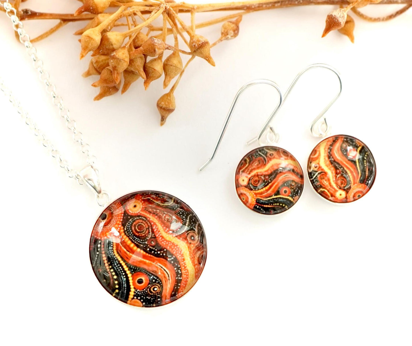 Colourful Sterling Silver Necklace * Gift for her* Pendant necklace